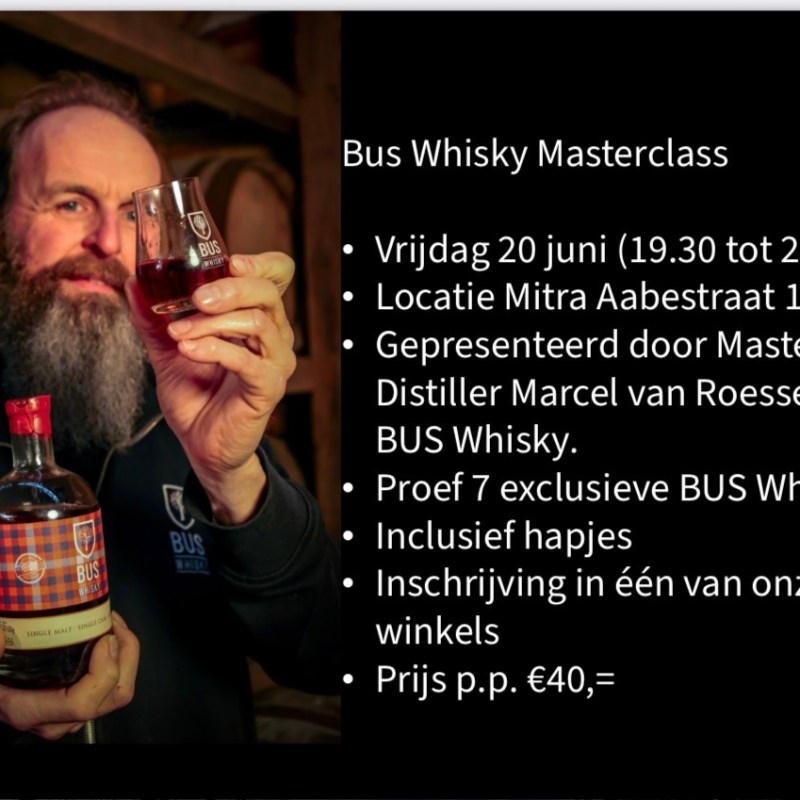 De Lapwings zullen aanwezig zijn bij de Bus Whisky Masterclass op vrijdag 20 juni&nbsp;2025.